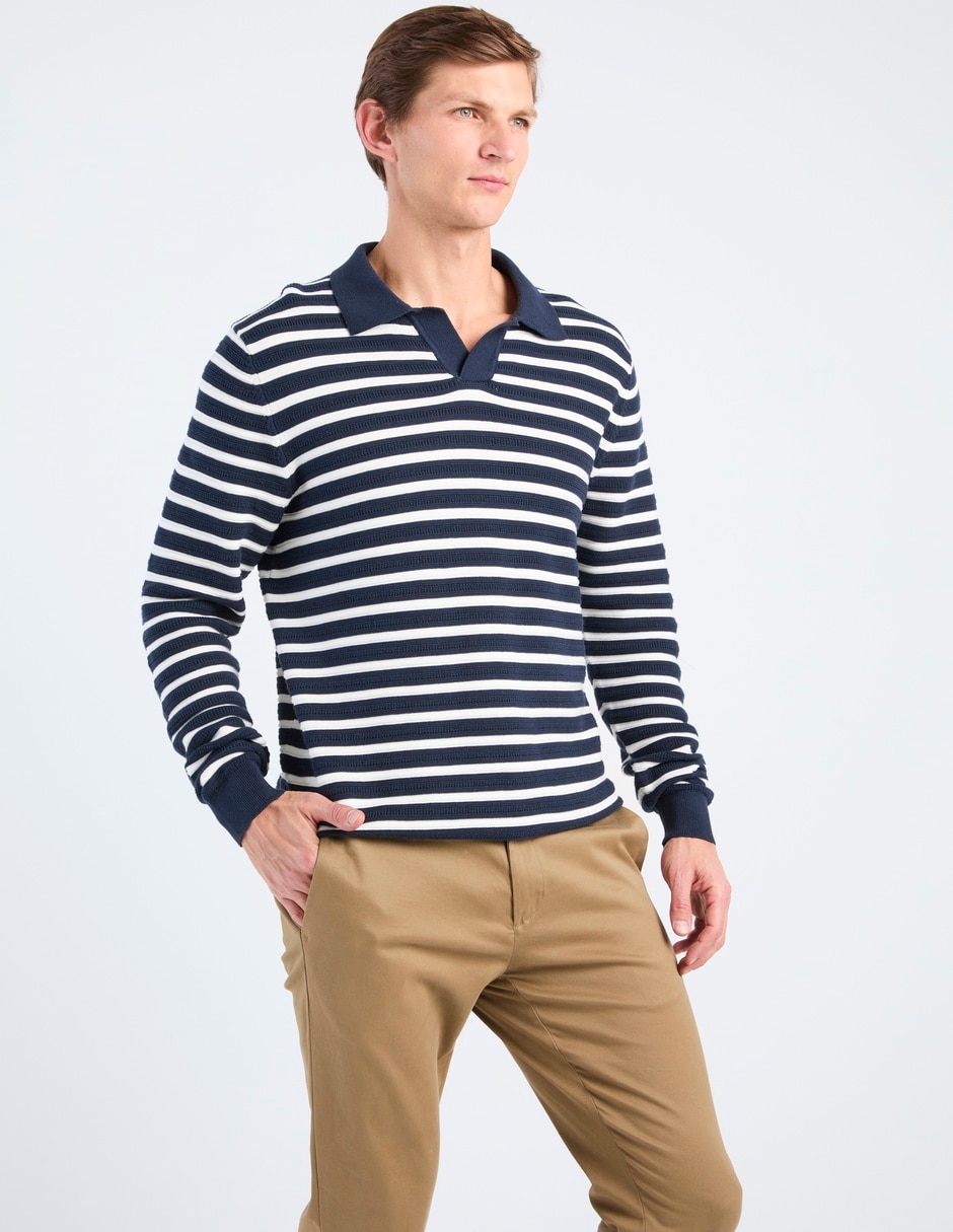Suéter cuello polo para hombre