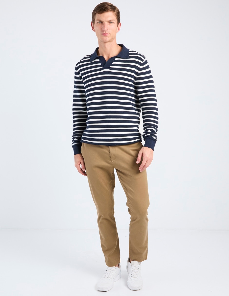 Suéter cuello polo para hombre 6