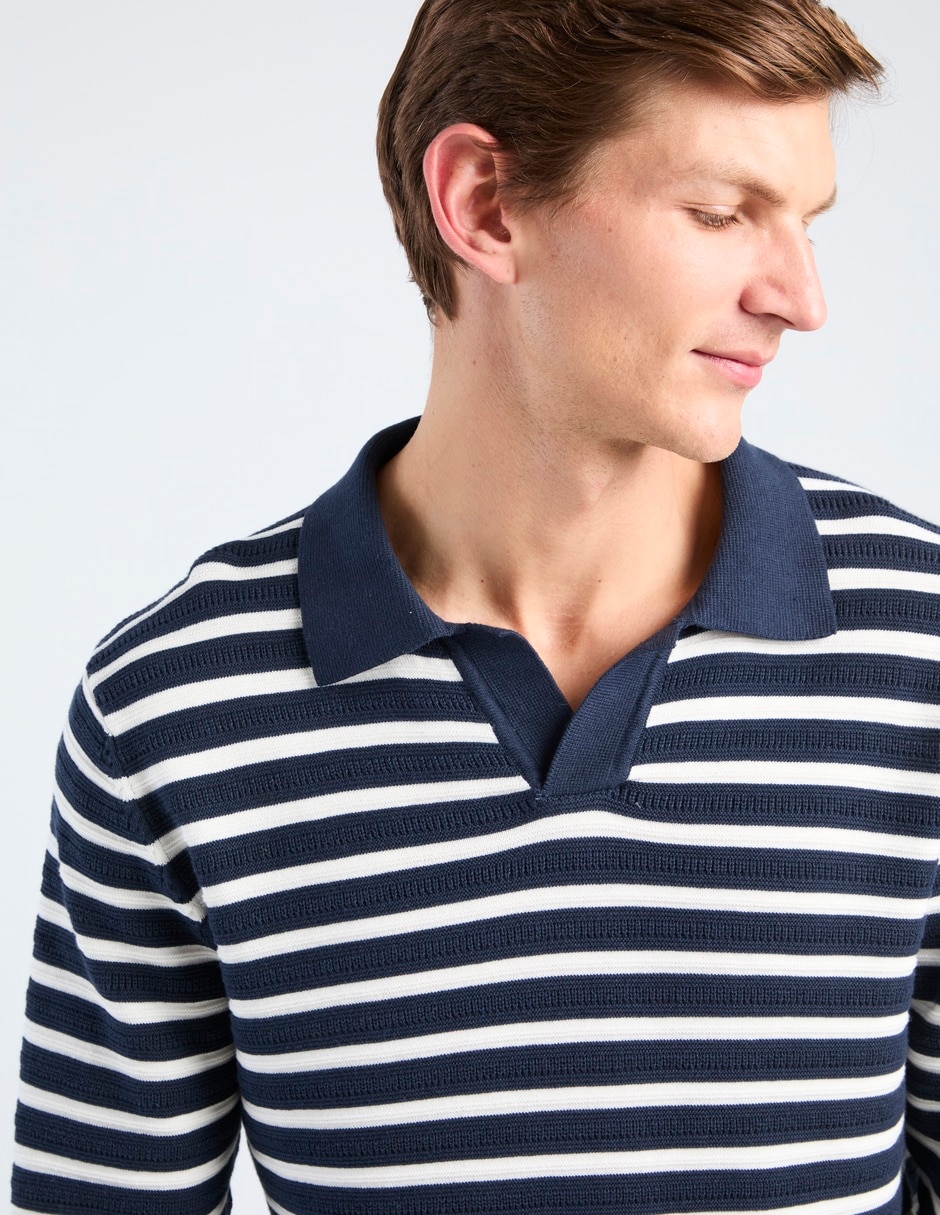 Suéter cuello polo para hombre 7