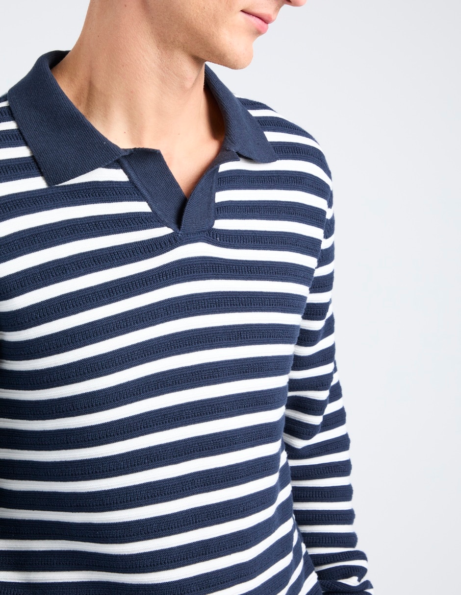 Suéter cuello polo para hombre 9
