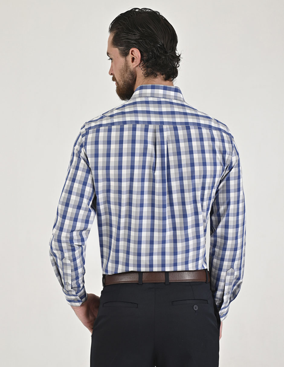 Camisa casual yale de algodón manga larga para hombre