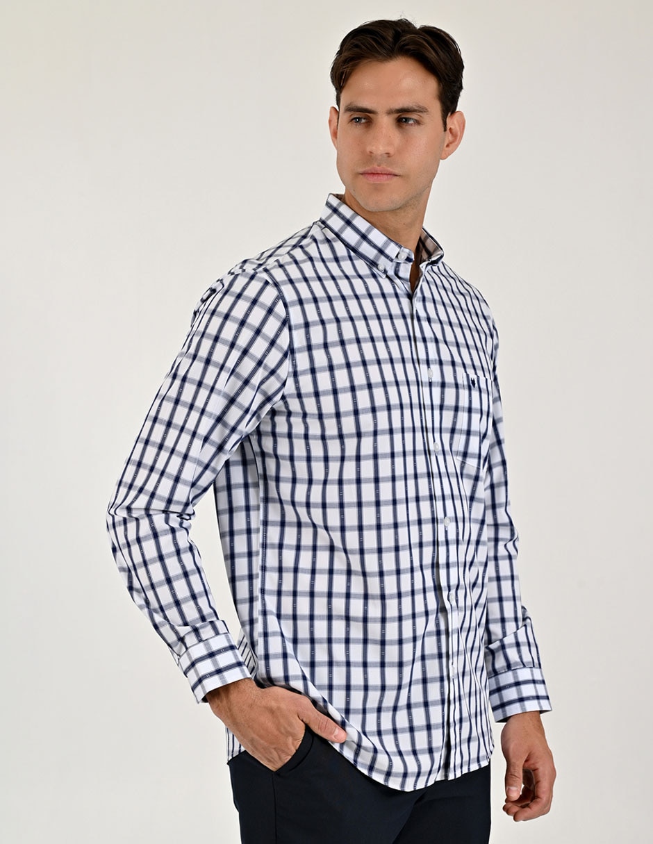Camisa casual de algodón manga larga para hombre 4
