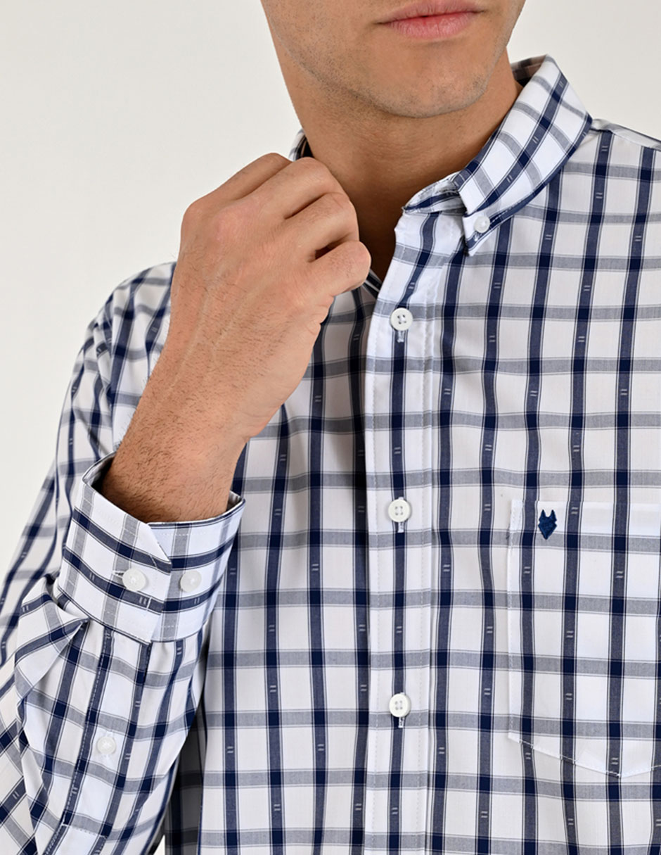 Camisa casual de algodón manga larga para hombre 5