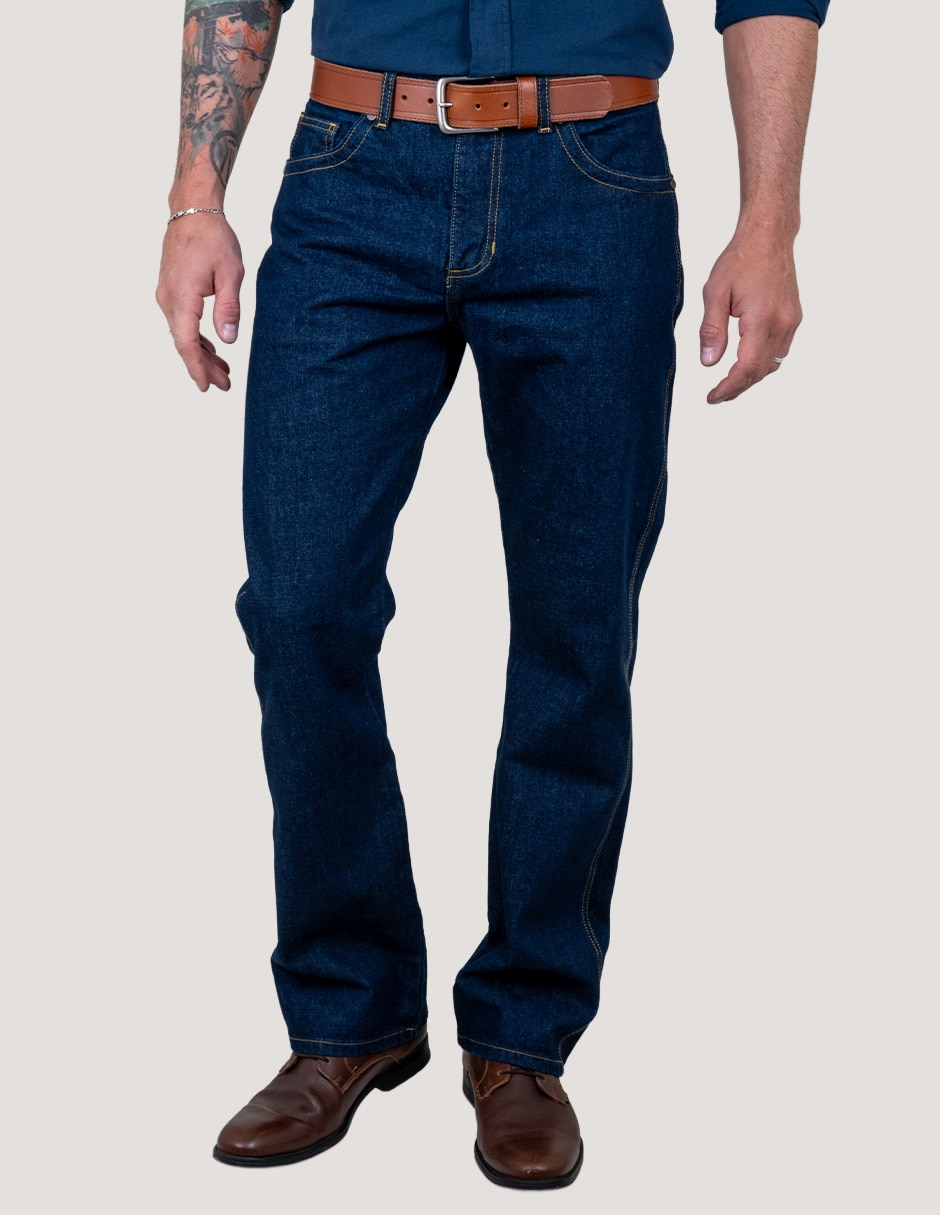 Jeans bota Lee lavado whisker para hombre