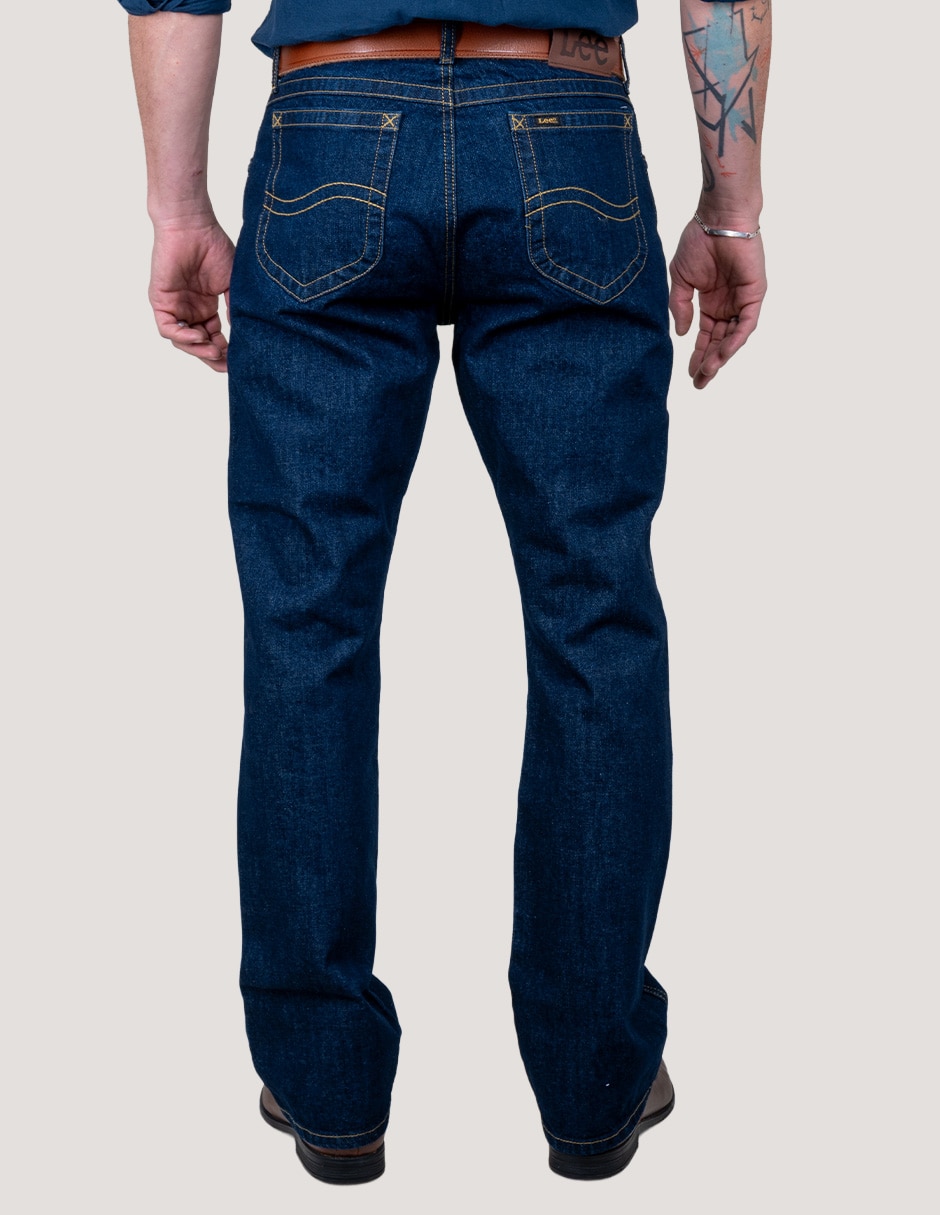 Jeans bota Lee lavado whisker para hombre