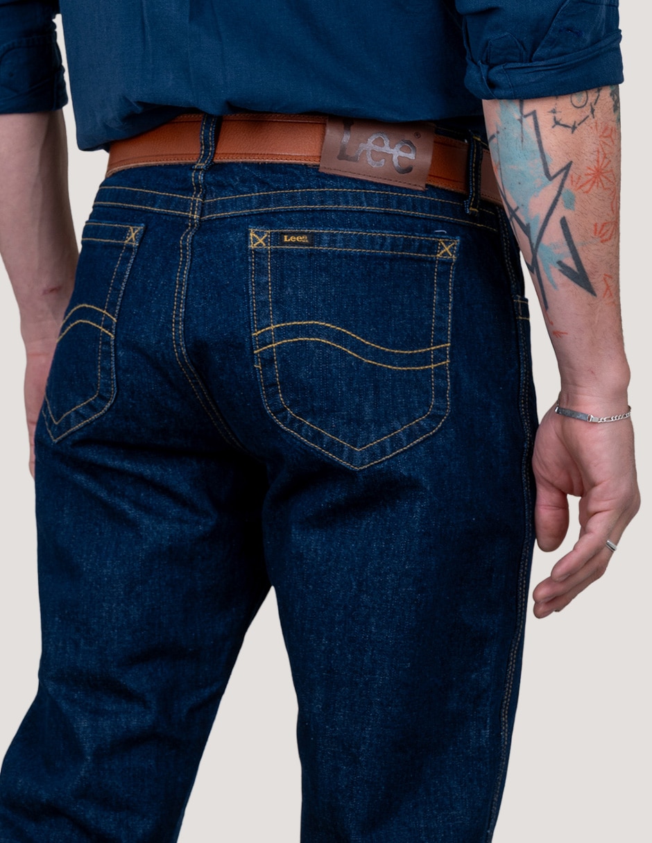 Jeans bota Lee lavado whisker para hombre