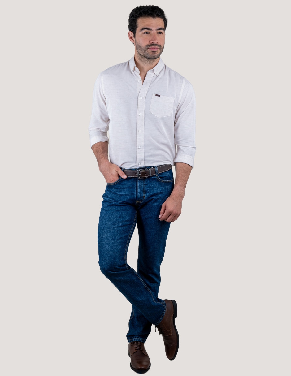 Jeans slim lavado whisker para hombre Jeans slim lavado whisker para hombre