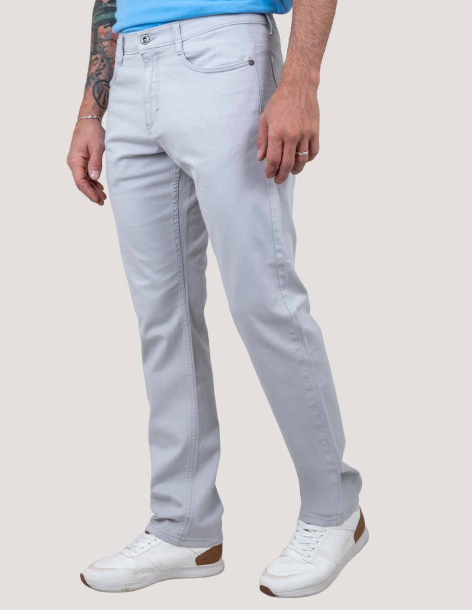 Pantalón casual recto Lee de gabardina para hombre