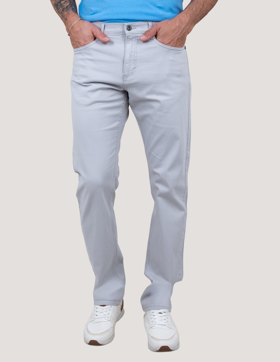 Pantalón casual recto Lee de gabardina para hombre