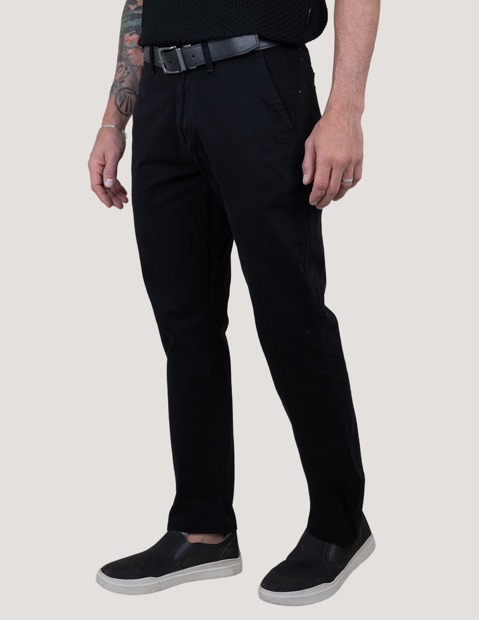 Pantalón casual slim de algodón para hombre 2