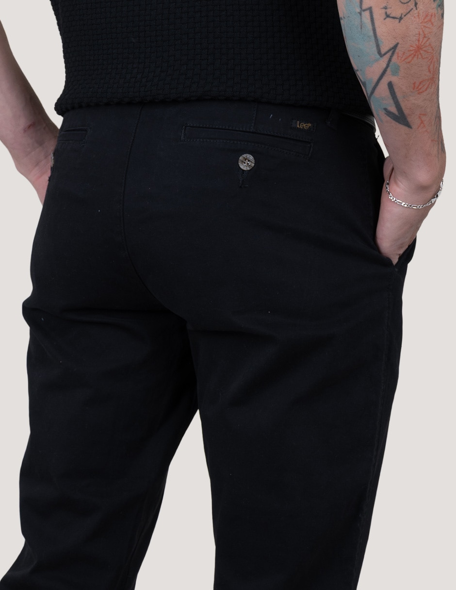 Pantalón casual slim de algodón para hombre 4
