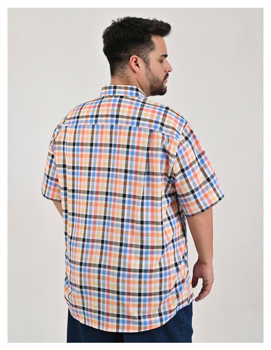 Camisa casual de algodón manga corta para hombre 5