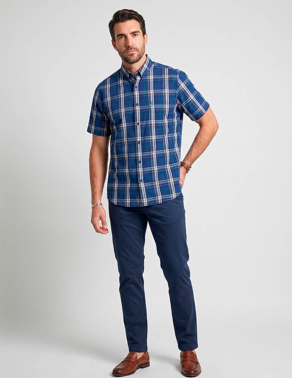 Camisa casual de algodón manga corta para hombre Camisa casual de algodón manga corta para hombre