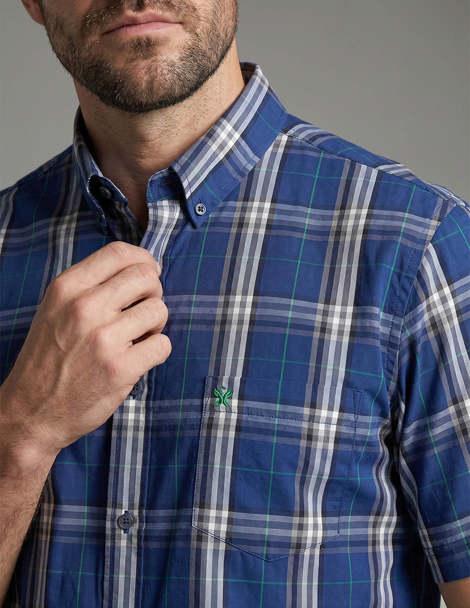 Camisa casual de algodón manga corta para hombre 3