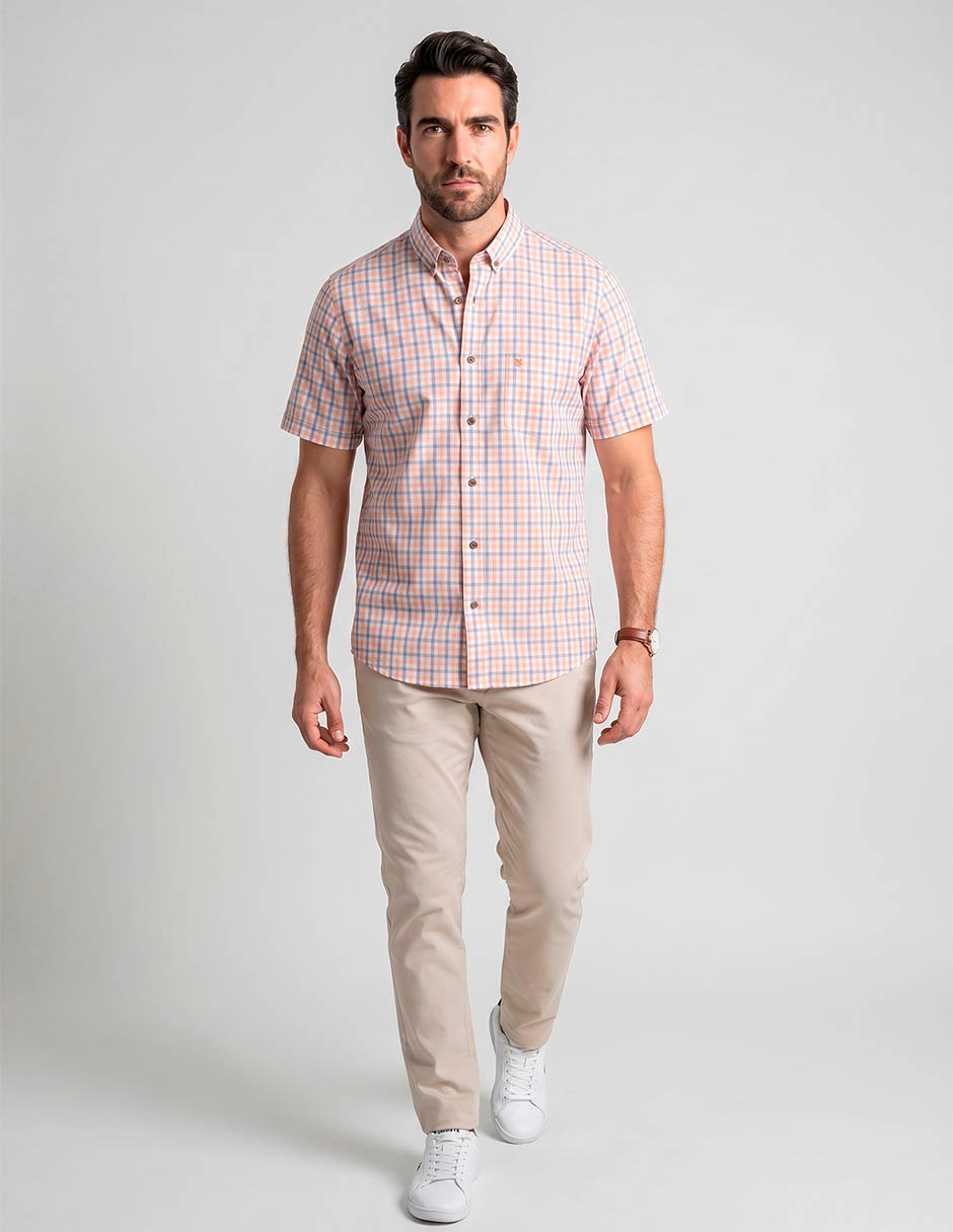 Camisa casual yale manga corta para hombre