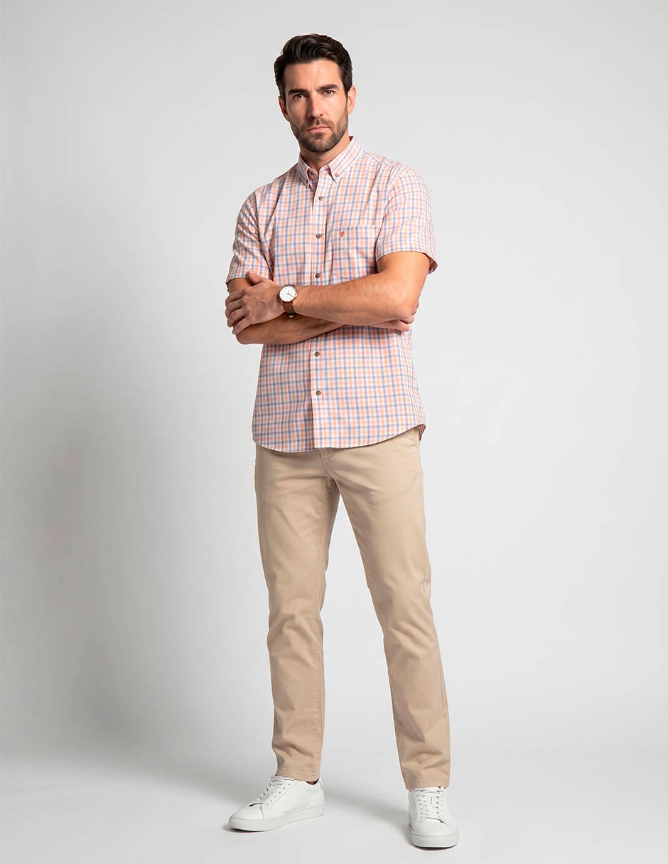 Camisa casual yale manga corta para hombre
