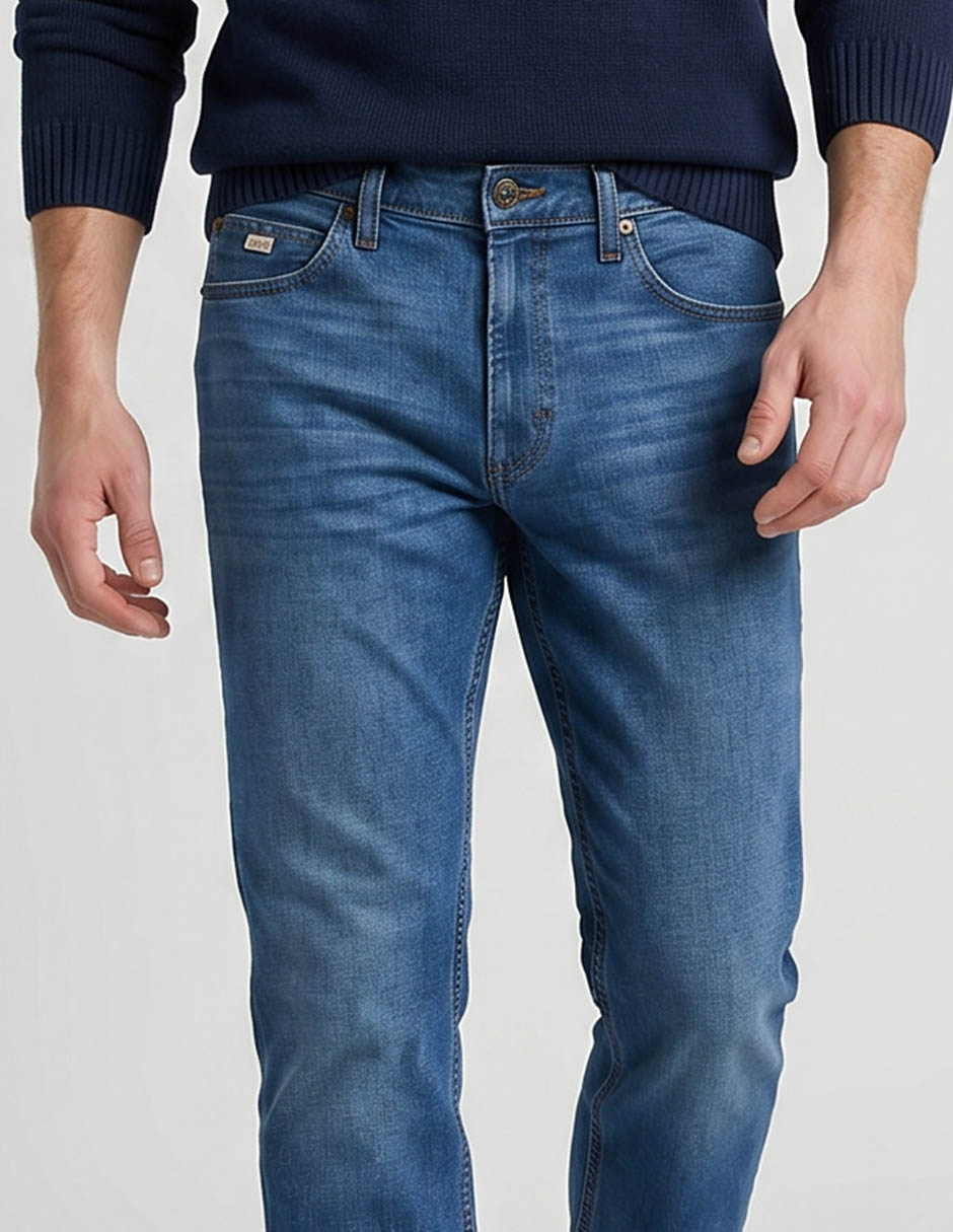 Jeans slim lavado obscuro para hombre 3