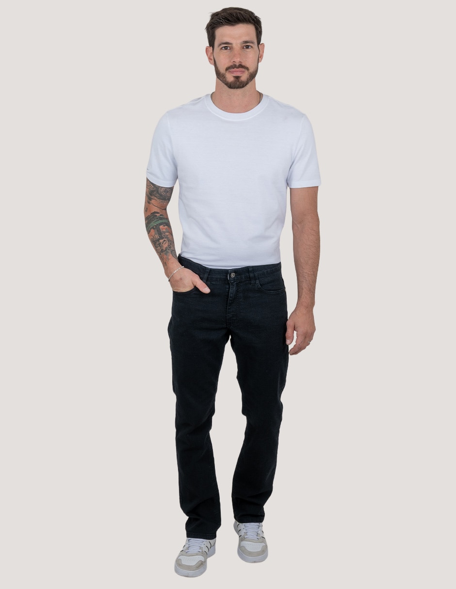 Jeans slim lavado whisker para hombre