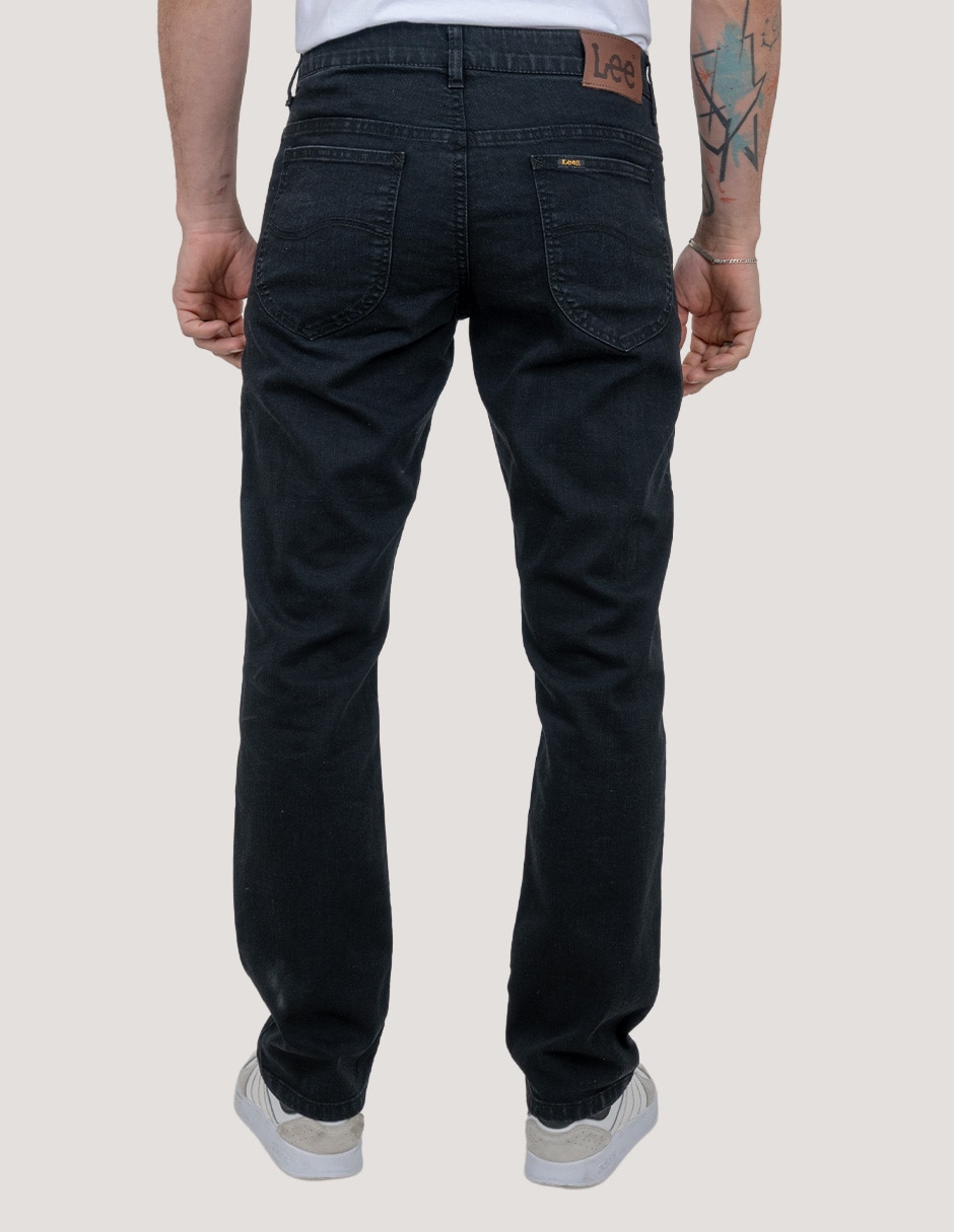 Jeans slim lavado whisker para hombre 4