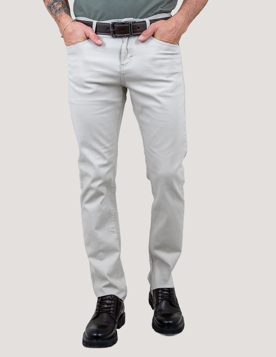 Pantalón casual chino recto para hombre 2