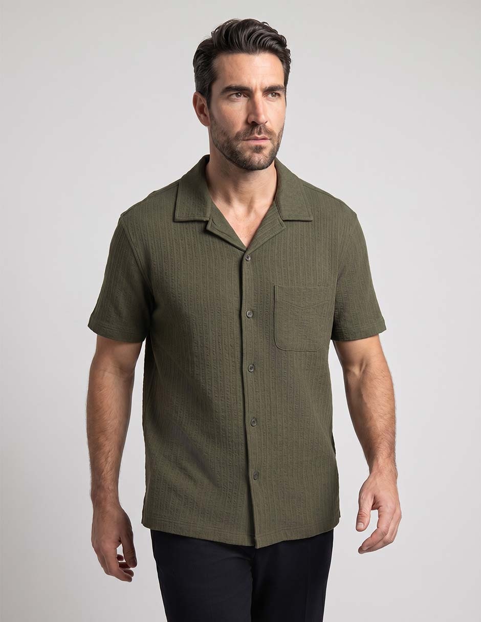 Sobrecamisa casual manga corta para hombre Sobrecamisa casual manga corta para hombre