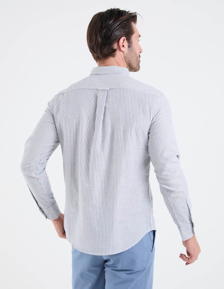 Camisa casual manga larga para hombre 2