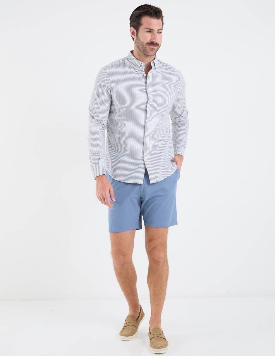 Camisa casual manga larga para hombre 4