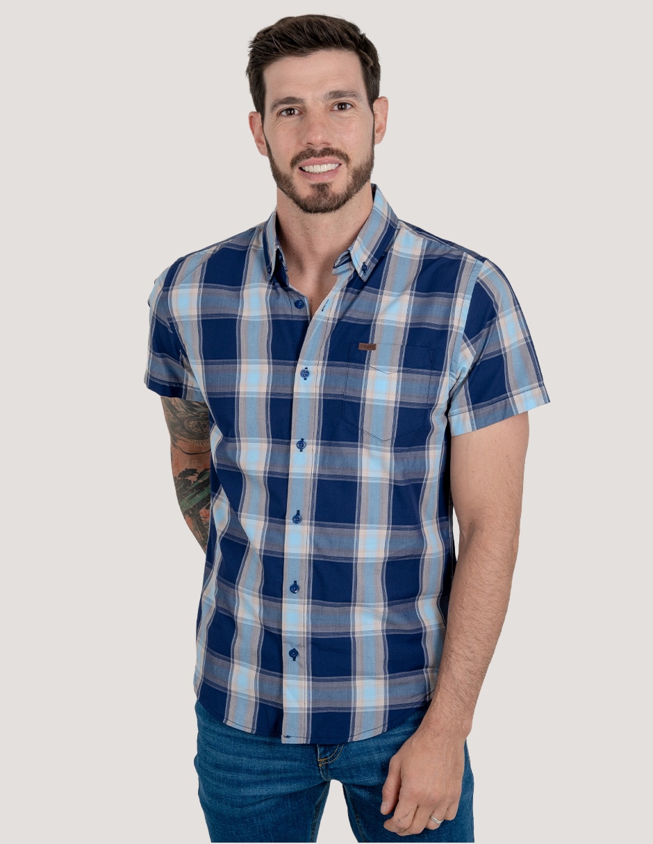 Camisa casual algodón manga corta para hombre 2
