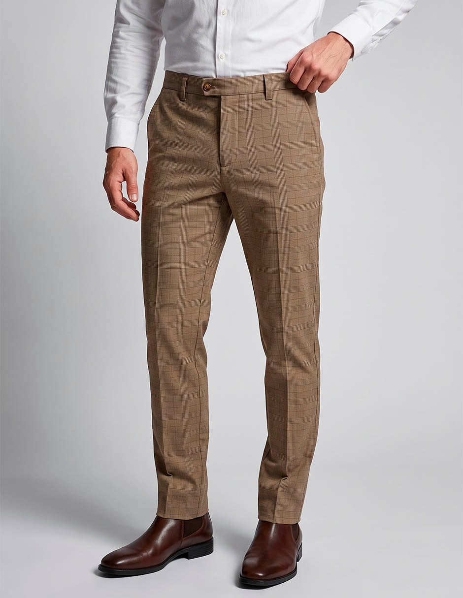 Pantalón casual regular slim para hombre