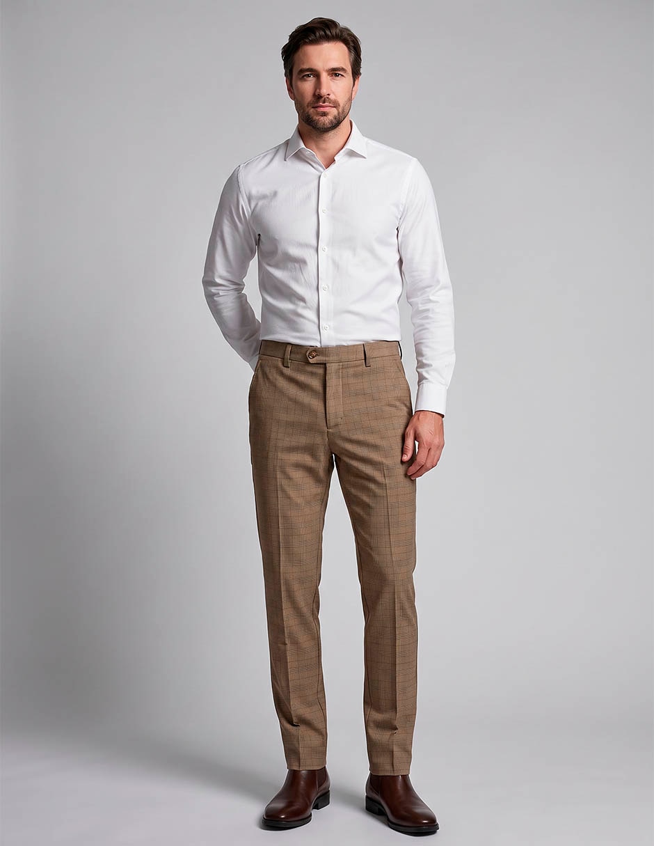 Pantalón casual regular slim para hombre