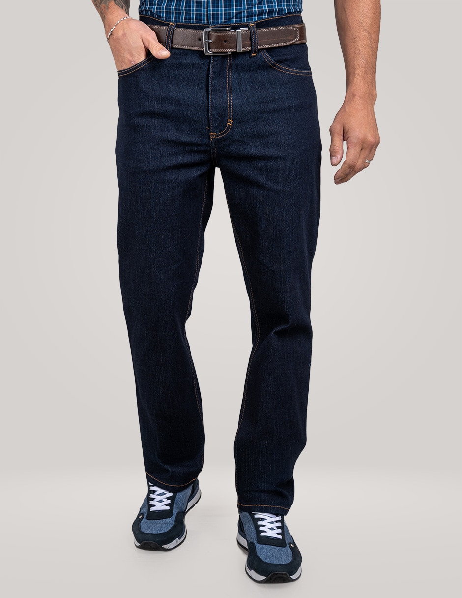 Jeans regular lavado whisker para hombre 2
