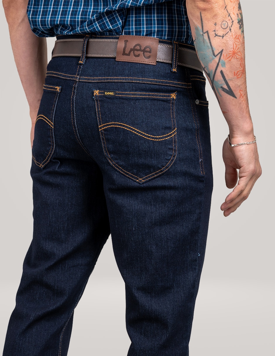 Jeans regular lavado whisker para hombre 5
