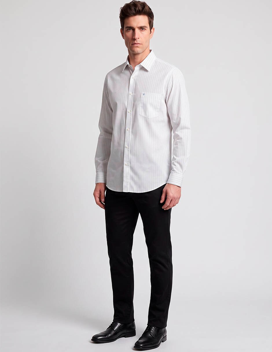 Camisa casual manga larga para hombre 3