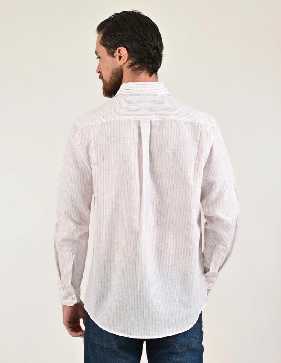 Camisa casual manga larga para hombre 2