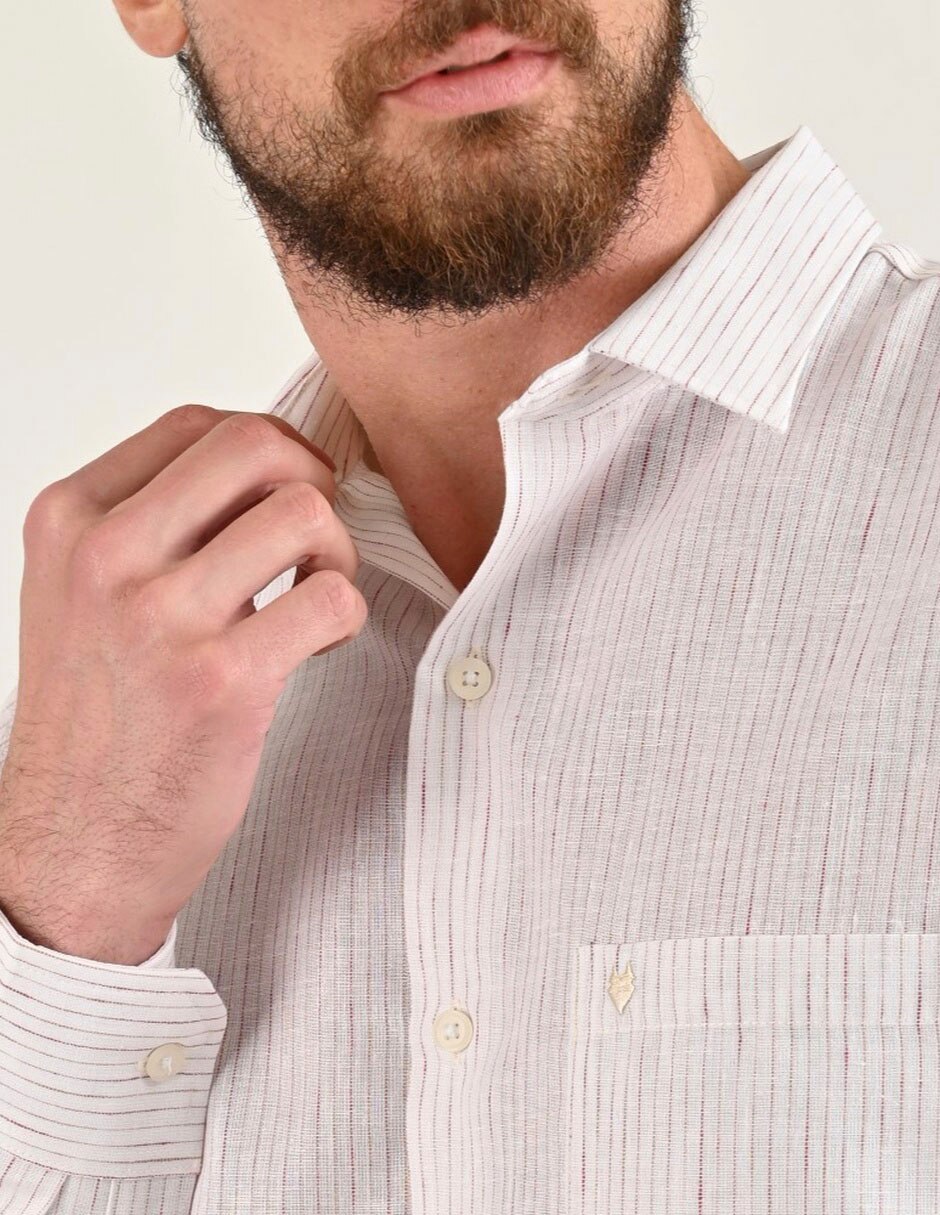 Camisa casual manga larga para hombre 4