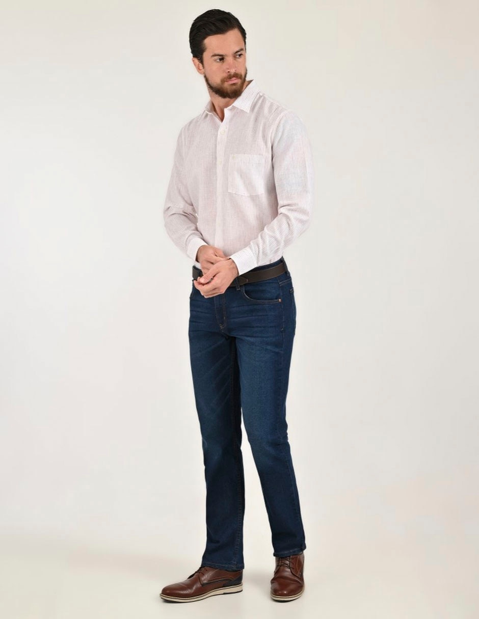 Camisa casual manga larga para hombre 5