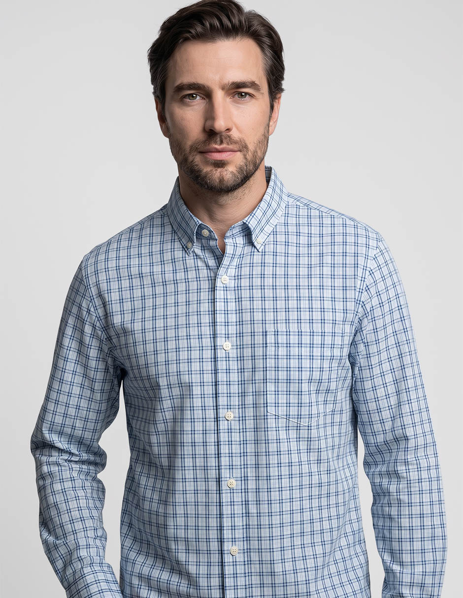 Camisa casual de algodón manga larga para hombre 3