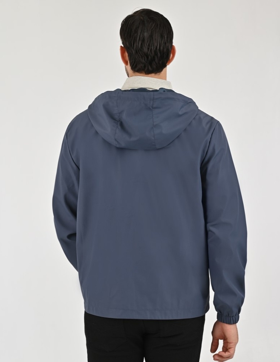 Chamarra rompevientos impermeable con bolsillos para hombre