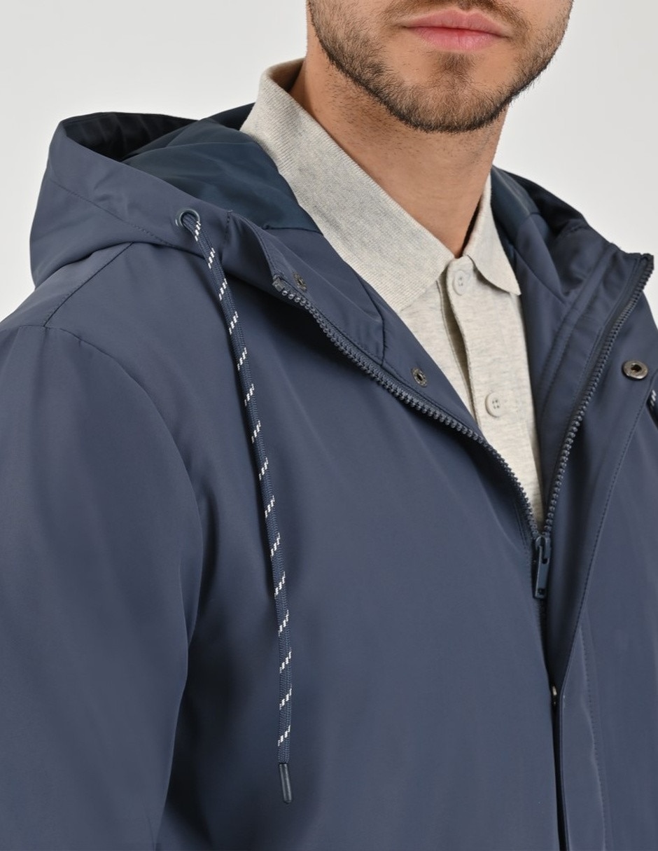 Chamarra rompevientos impermeable con bolsillos para hombre