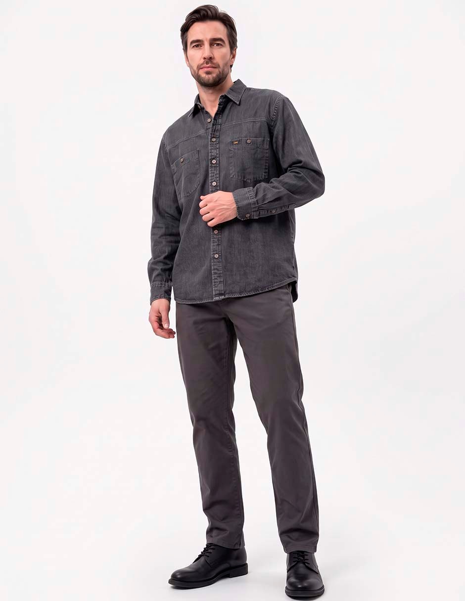 Camisa casual de algodón manga larga para hombre 3