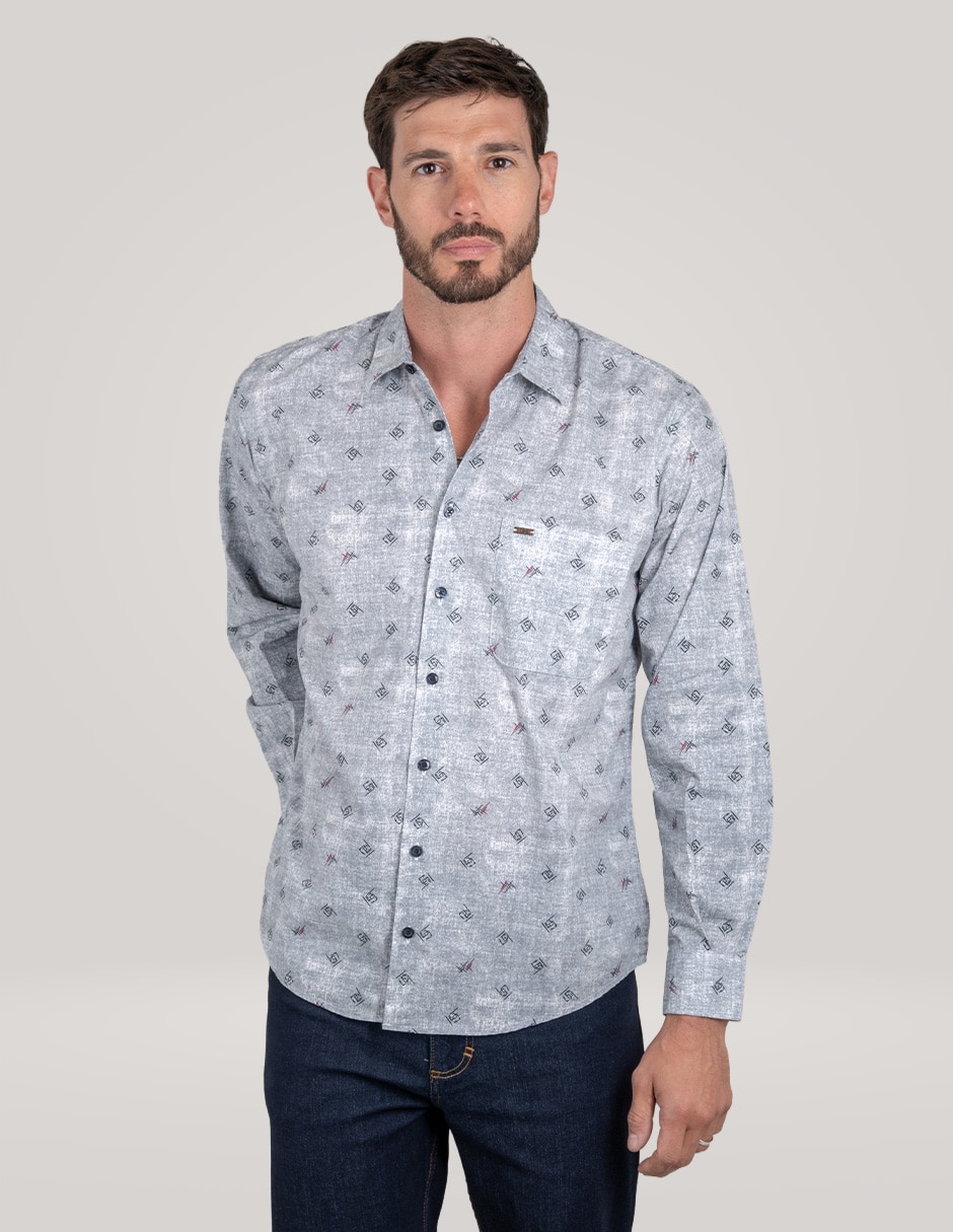Camisa casual de algodón manga larga para hombre 2