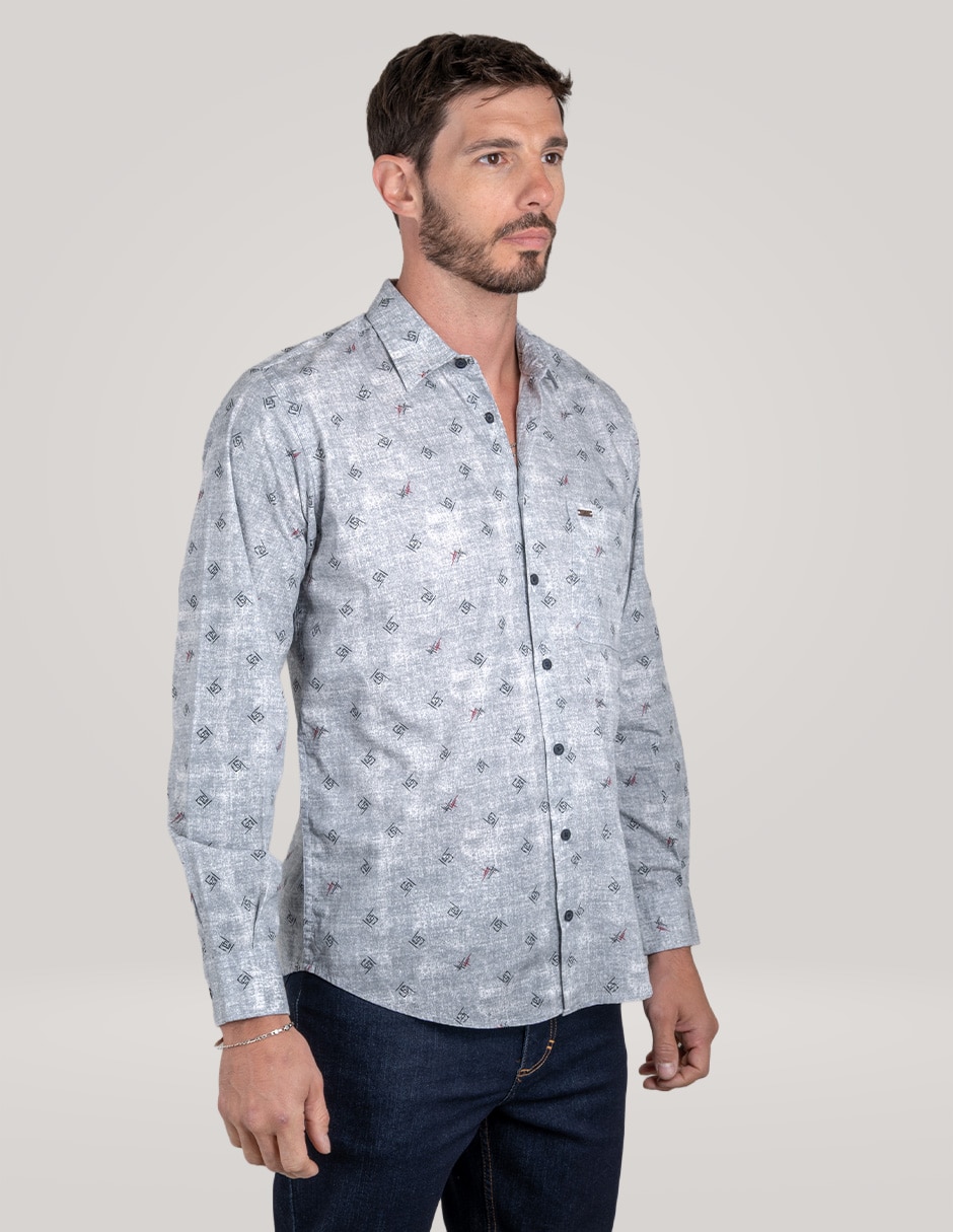 Camisa casual de algodón manga larga para hombre 3