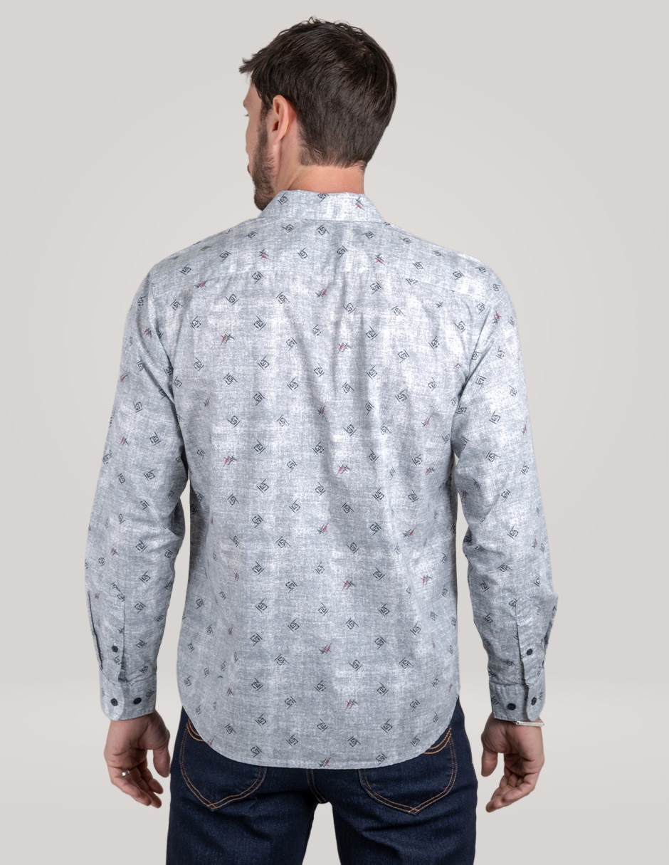 Camisa casual de algodón manga larga para hombre 4