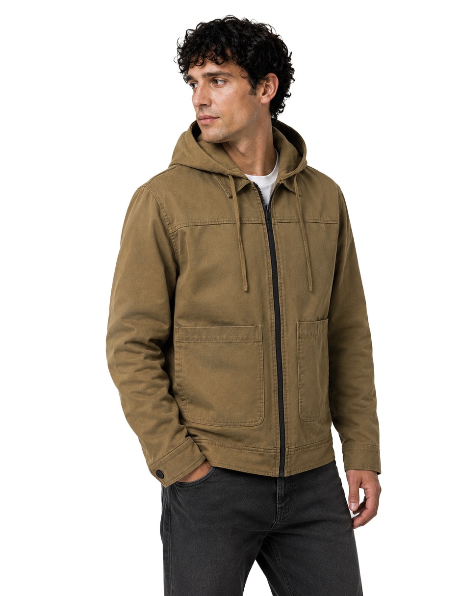 Chamarra casual impermeable con bolsillos para hombre 2