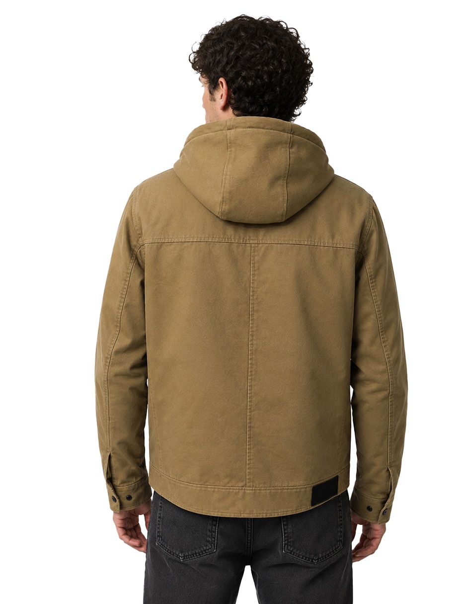 Chamarra casual impermeable con bolsillos para hombre 3