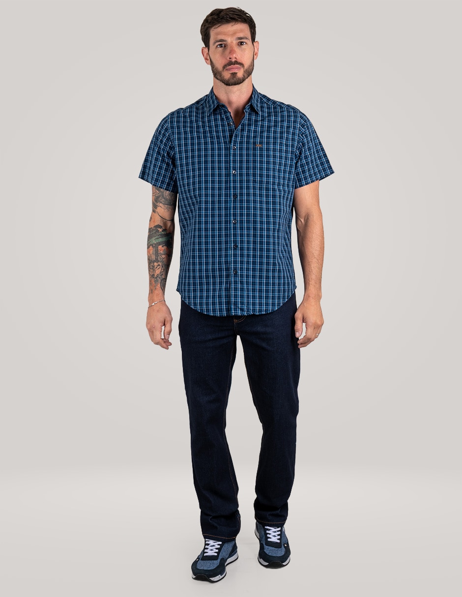 Camisa casual de algodón manga corta para hombre Camisa casual de algodón manga corta para hombre