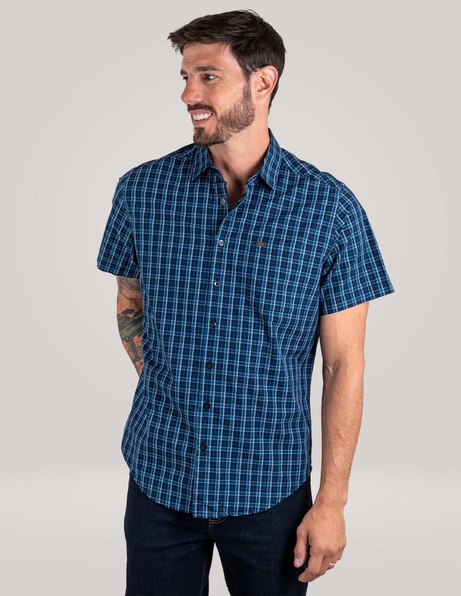 Camisa casual de algodón manga corta para hombre 2