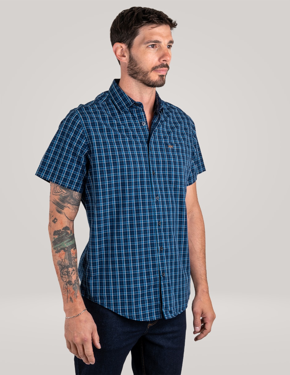 Camisa casual de algodón manga corta para hombre 3