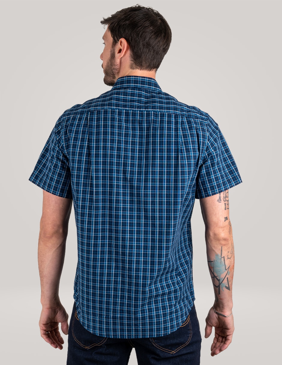 Camisa casual de algodón manga corta para hombre 4
