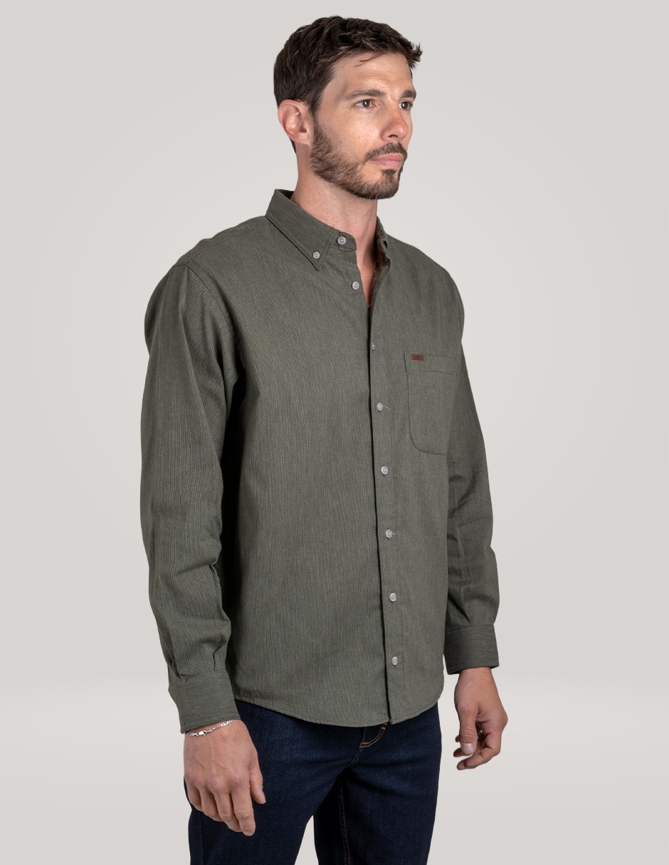 Camisa casual de algodón manga larga para hombre 3